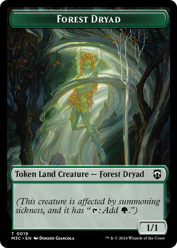 Boar (Ripple Foil) // Forest Dryad Double-Sided Token [Modern Horizons 3 Commander Tokens] - 0