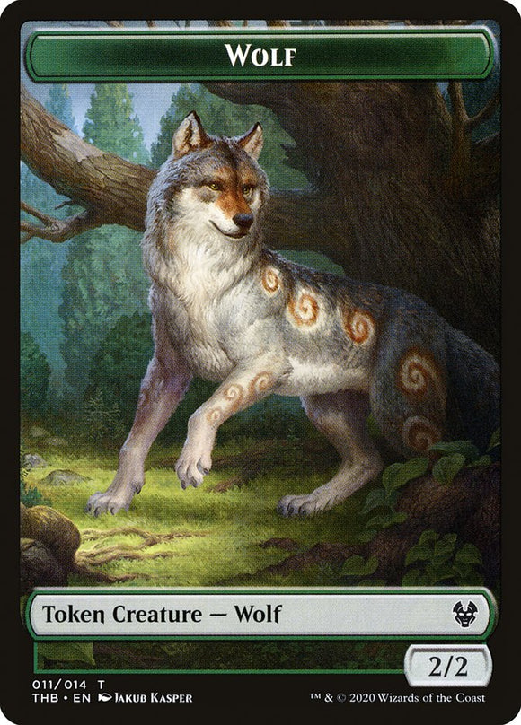 Ficha de lobo [Fichas de Theros más allá de la muerte] 