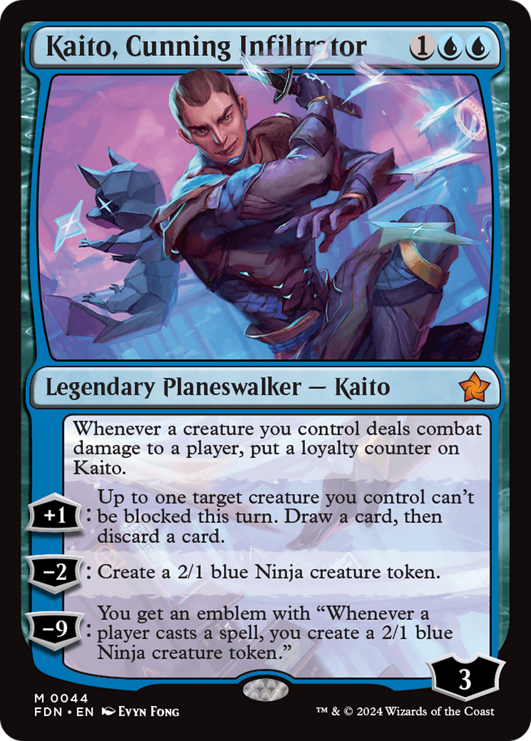 Mtg Foundations Mythic Rare Kaito, Cunning Infiltrator #44