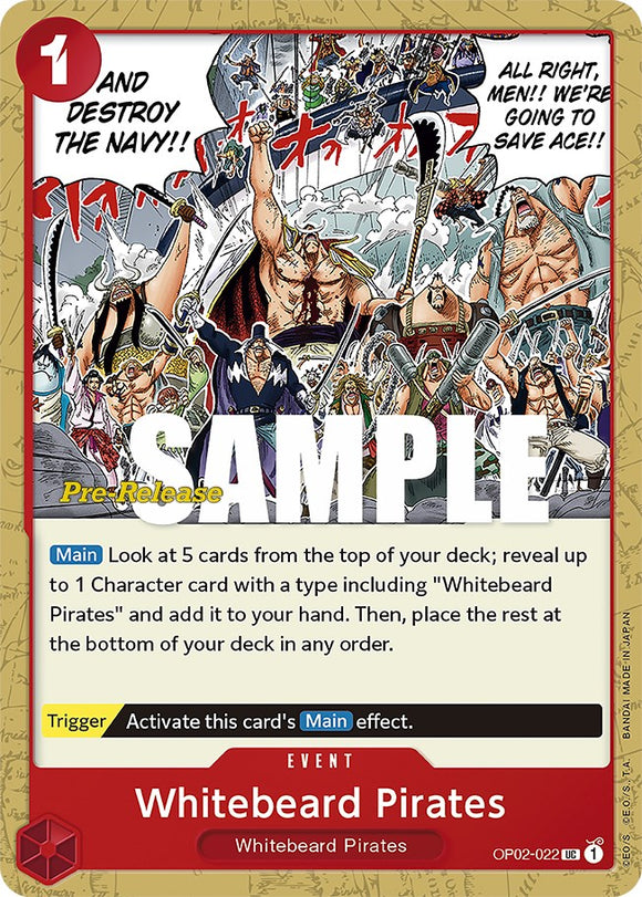 Piratas de Barbablanca [Tarjetas de prelanzamiento de Paramount War] 