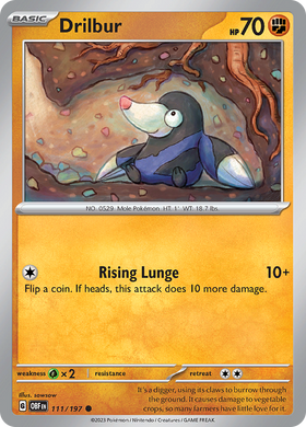Drilbur (111/197) [Scarlet &amp; Violet: Llamas de obsidiana] 
