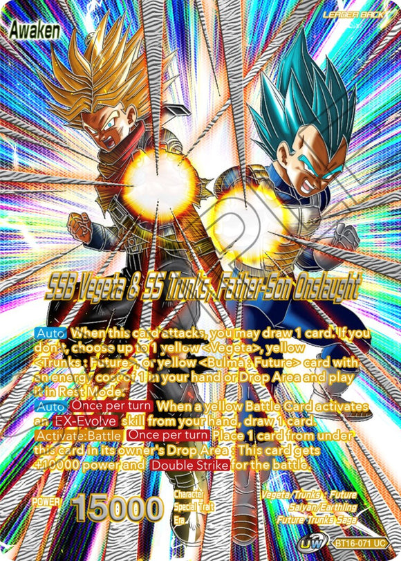 Trunks // SSB Vegeta y SS Trunks, Father-Son Onslaught (BT16-071) [Selección del coleccionista vol. 3] 