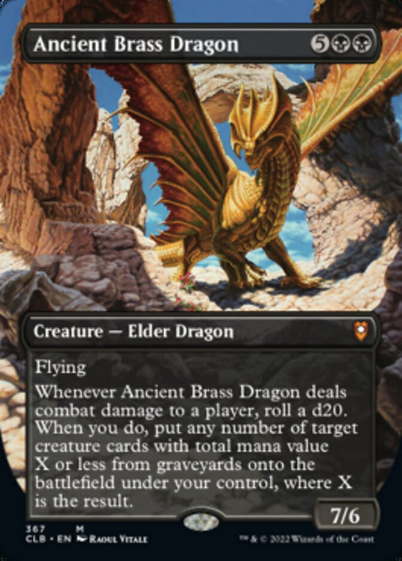 Dragón de bronce antiguo (arte alternativo sin bordes) [Commander Legends: Battle for Baldur's Gate] 