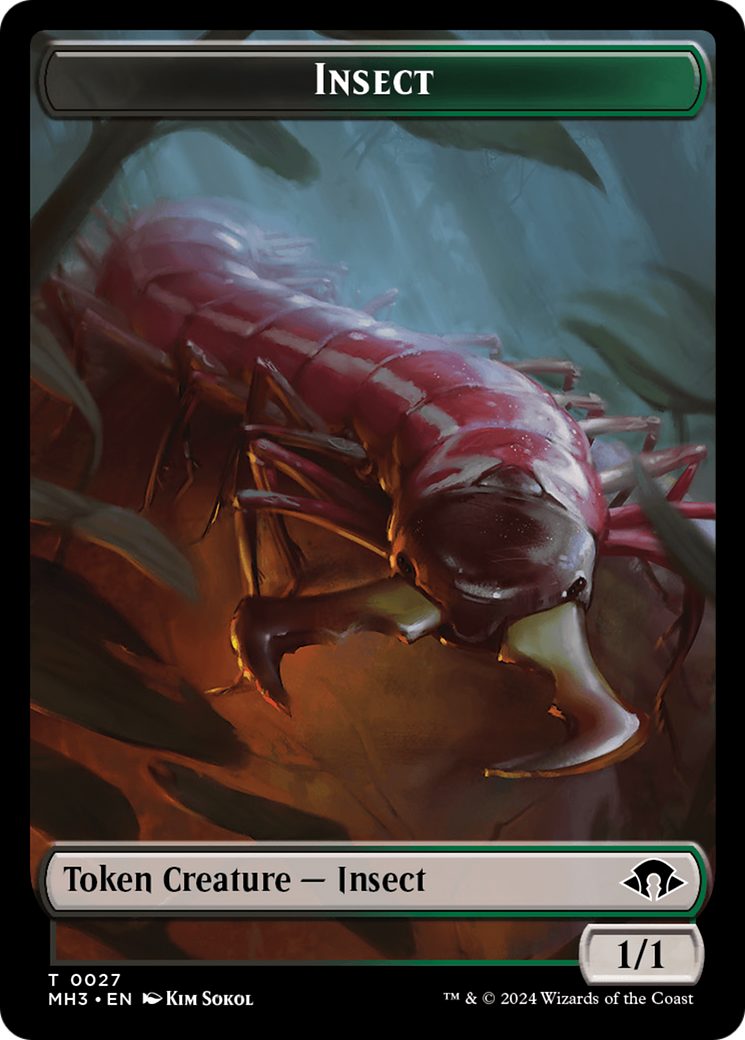 Zombie // Insect (0027) Double-Sided Token [Modern Horizons 3 Tokens] - 0