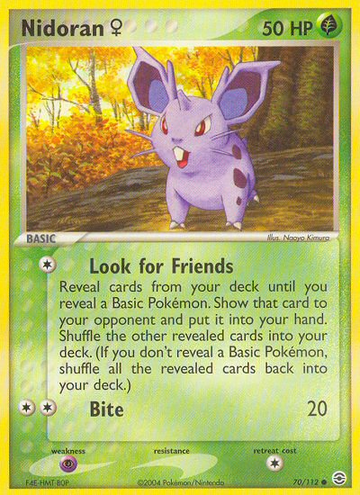 Nidoran (70/112) (Mujer) [EX: Rojo Fuego y Verde Hoja] 