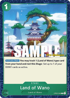 Tierra de Wano [Tarjetas de prelanzamiento de Paramount War] 