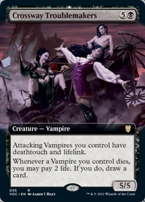 Alborotadores de Crossway (ilustración ampliada) [Innistrad: Crimson Vow Commander] 