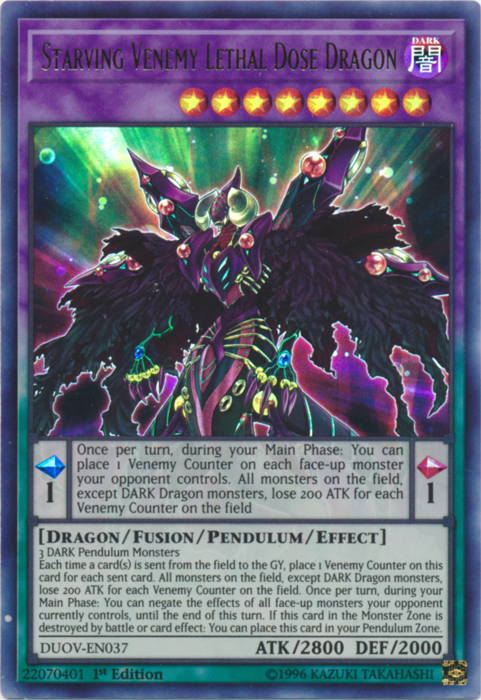 Dragón de dosis letal de Starving Venemy [DUOV-EN037] Ultra raro 