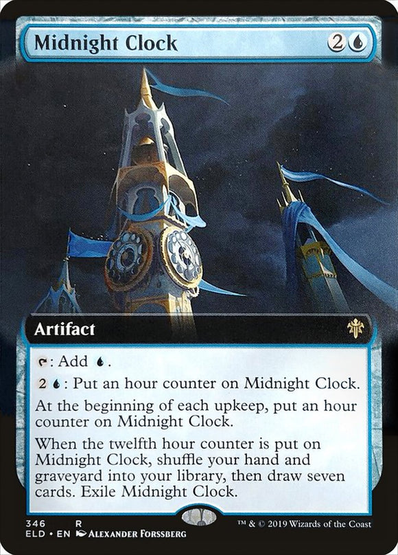 Reloj de medianoche (ilustración ampliada) [El trono de Eldraine] 
