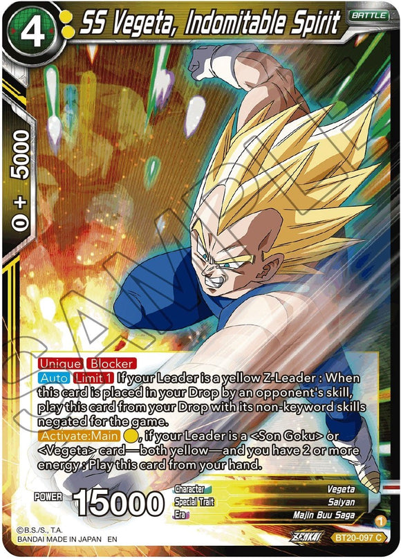 SS Vegeta, Espíritu Indomable (BT20-097) [Poder Absorbido] 