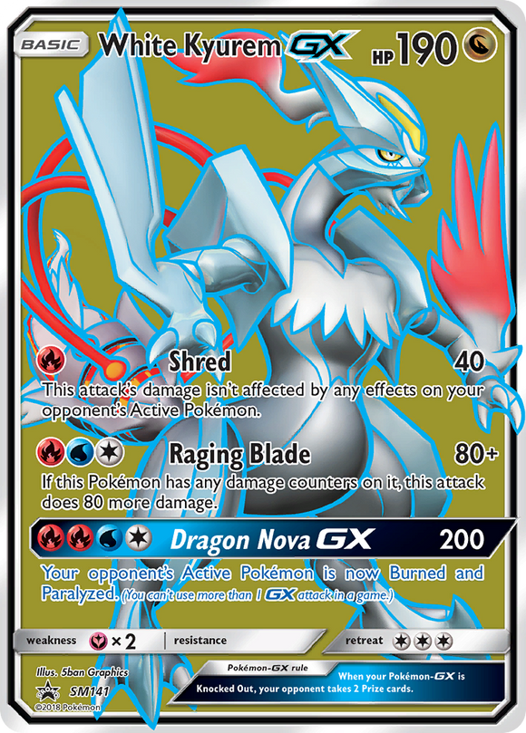 Kyurem GX blanco (SM141) [Sun &amp; Moon: promociones de Black Star] 