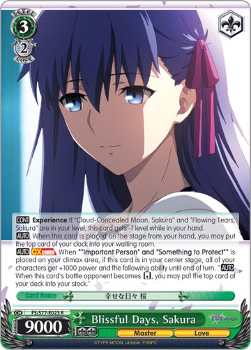 Días felices, Sakura (FS/S77-E023 R) [Fate/Stay Night [Heaven's Feel] Vol.2] 