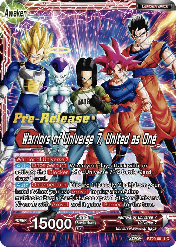 Androide 17 // Guerreros del Universo 7, unidos como uno solo (BT20-001) [Promociones de prelanzamiento de Power Absorbed] 