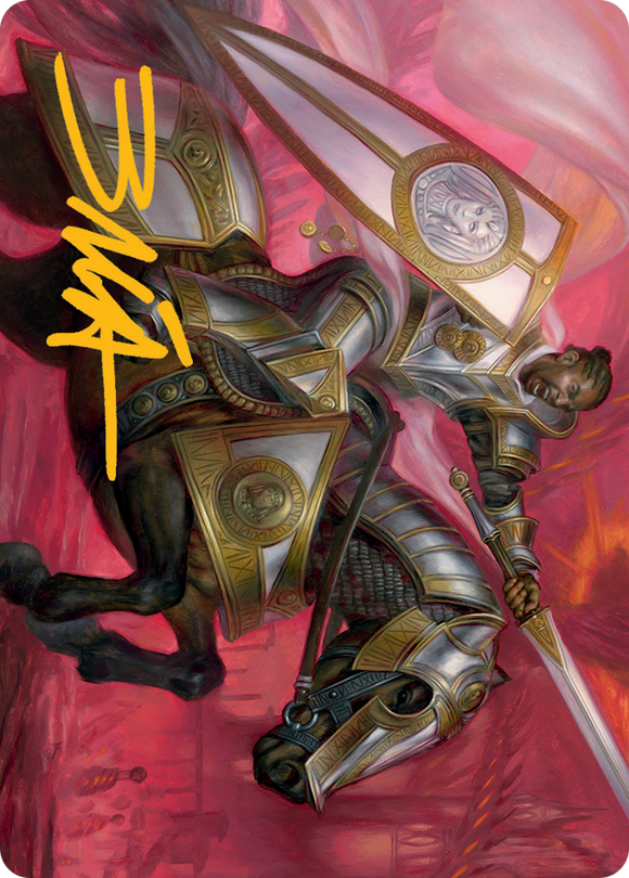Tarjeta de arte de Centinela Sigiled (firma estampada en oro) [Serie de arte March of the Machine] 