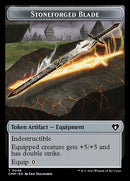 Spirit (0039) // Stoneforged Blade Double-Sided Token [Commander Masters Tokens]-2