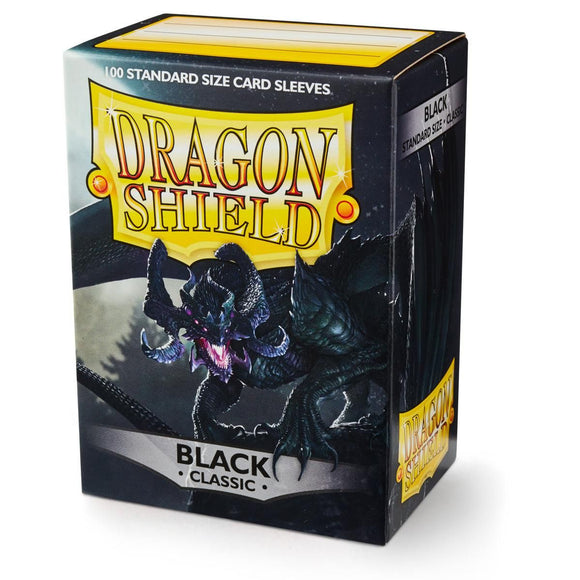 Dragon Shield: Fundas estándar de 100 ct - Negras (Clásicas) 