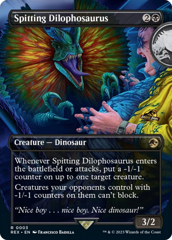 Dilophosaurus escupidor (sin bordes) [Colección Jurassic World] 