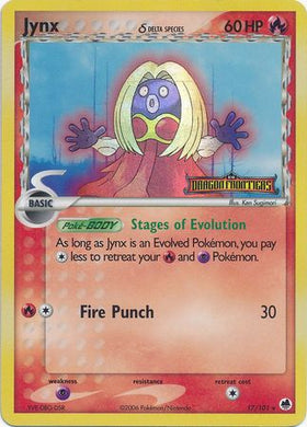 Jynx (17/101) (Especie Delta) (Estampada) [EX: Dragon Frontiers] 