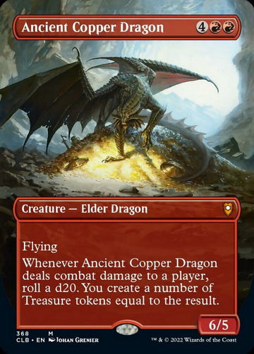 Dragón de cobre antiguo (arte alternativo sin bordes) [Commander Legends: Battle for Baldur's Gate]