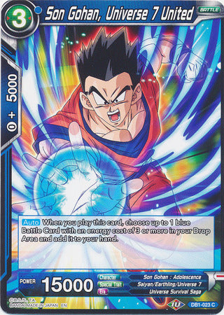 Son Gohan, Universo 7 Unido (DB1-023) [Dragon Brawl] 