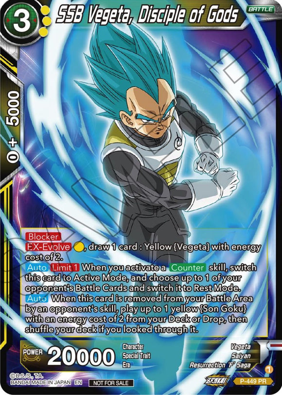 SSB Vegeta, Discípulo de los Dioses (P-449) [Tarjetas de Promoción de Torneos] 