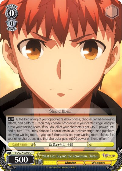 What Lies Beyond the Resolution, Shirou (FS/S77-E009 C) [Fate/Stay Night [Heaven's Feel] Vol.2]