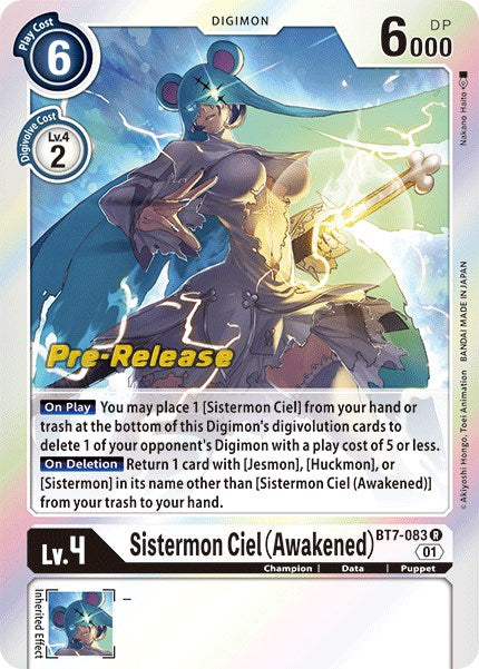 Sistermon Ciel (Despertada) [BT7-083] [Tarjetas de prelanzamiento de Next Adventure] 