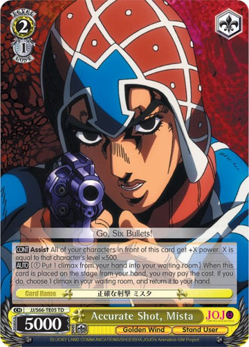 Accurate Shot, Mista (JJ/S66-TE05 TD) [JoJo's Bizarre Adventure: Golden Wind] - 0