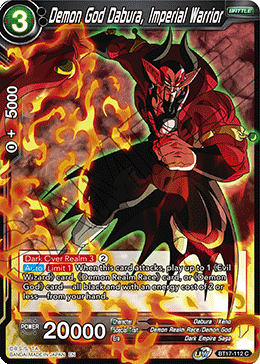 Dios demonio Dabura, guerrero imperial (BT17-112) [Ultimate Squad] 