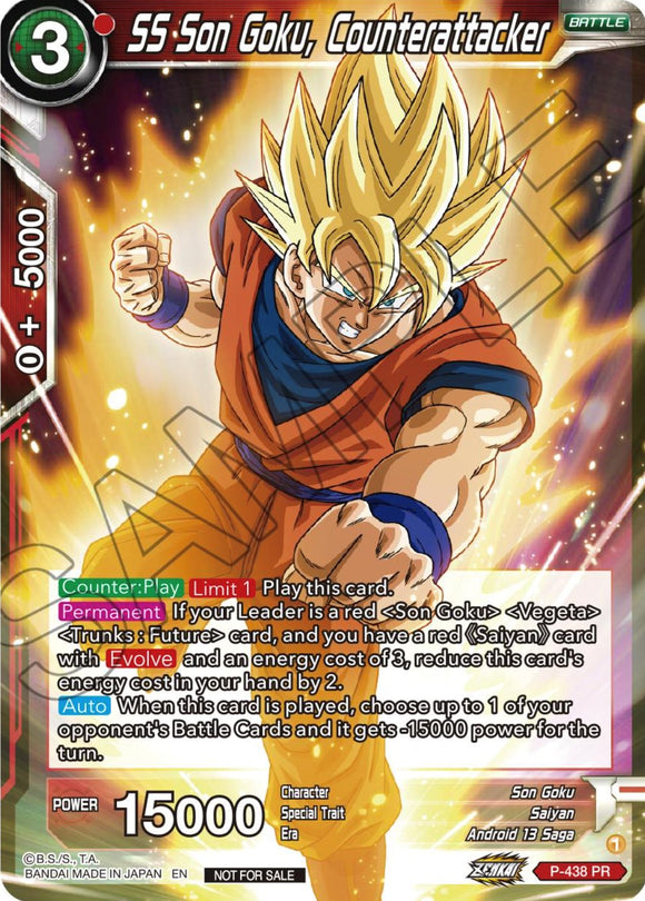 SS Son Goku, Contraatacador (Paquete de torneo de la serie Zenkai Vol. 2) (P-438) [Tarjetas de promoción de torneo]