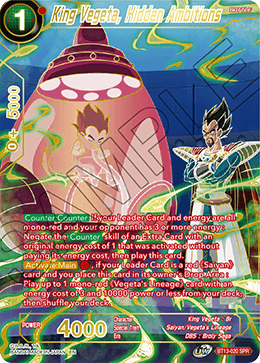Rey Vegeta, Ambiciones Ocultas (SPR) (BT13-020) [Rivalidad Suprema] 
