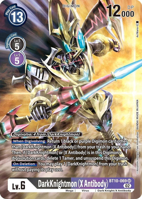 DarkKnightmon (Anticuerpo X) [BT10-069] (Arte alternativo) [Encuentro con Xros] 