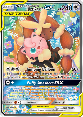 Mega Lopunny y Jigglypuff GX (226/236) [Sol y Luna: Eclipse Cósmico] 