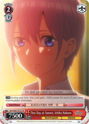 Ese día al atardecer, Ichika Nakano (5HY/W83-TE16 TD) [Las quintillizas por excelencia] 