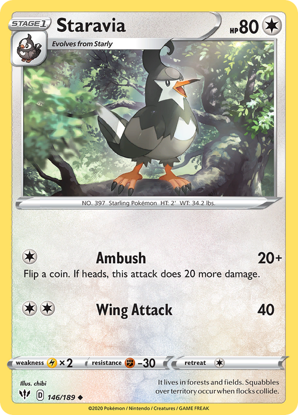 Staravia (146/189) [Espada y escudo: oscuridad en llamas] 