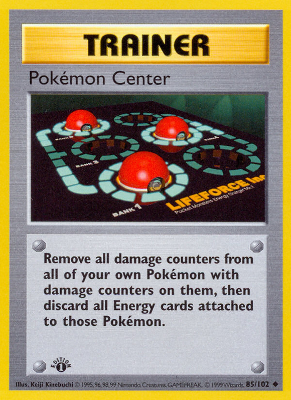 Centro Pokémon (85/102) (Shadowless) [Conjunto básico 1.ª edición] 
