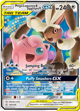 Mega Lopunny y Jigglypuff GX (165/236) [Sol y Luna: Eclipse Cósmico] 