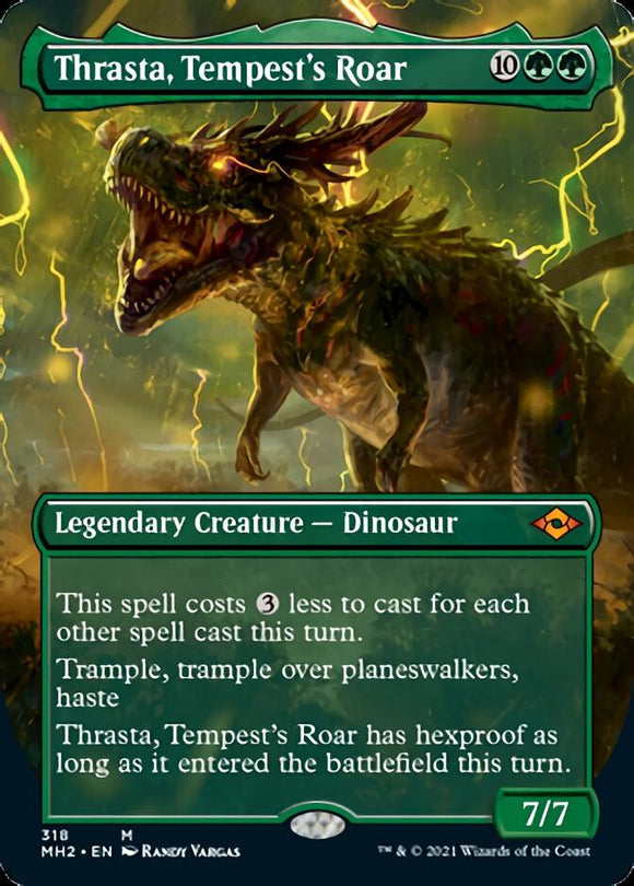 Thrasta, el rugido de la tempestad (arte alternativo sin bordes) [Modern Horizons 2] 