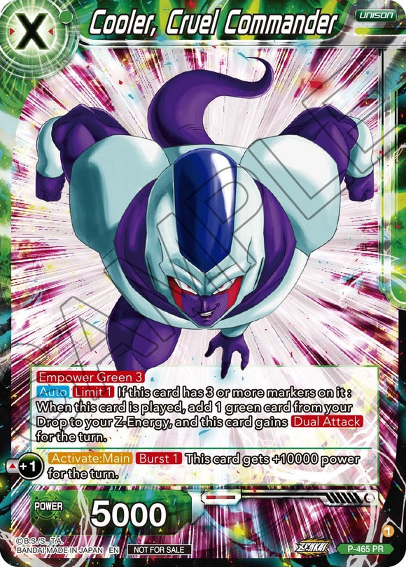 Cooler, Cruel Commander (Paquete de ataque Z03) (P-465) [Tarjetas de promoción] 