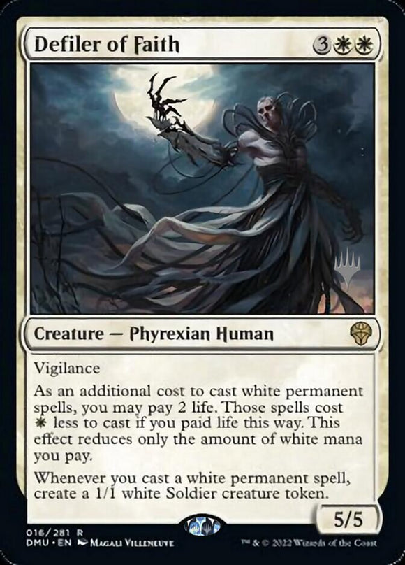 Desecrador de la fe (paquete promocional) [Dominaria United Promos] 