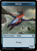 Drake // Cat Double-Sided Token [Murders at Karlov Manor Commander Tokens]-1