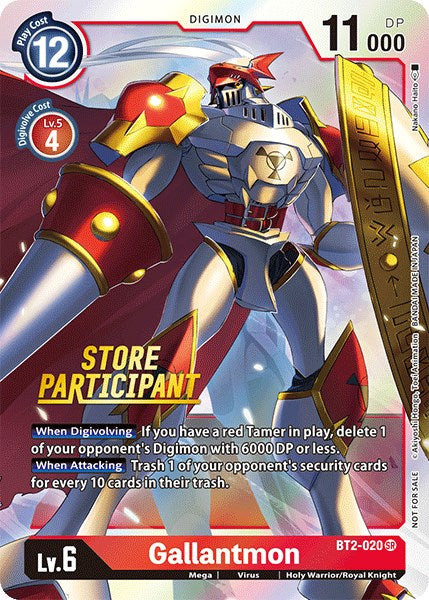 Gallantmon [BT2-020] (Participante de la tienda) [Lanzamiento de promociones especiales] 