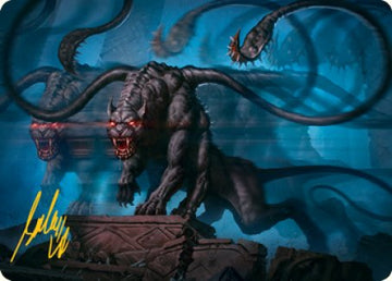 Tarjeta de arte de la Bestia Desplazadora (firma estampada en dorado) [Serie de arte de Dungeons &amp; Dragons: Adventures in the Forgotten Realms] 