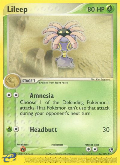 Lileep (43/100) [EX: Tormenta de arena] 