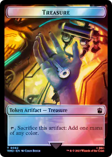 Dalek // Treasure (0062) Double-Sided Token (Surge Foil) [Doctor Who Tokens] - 0