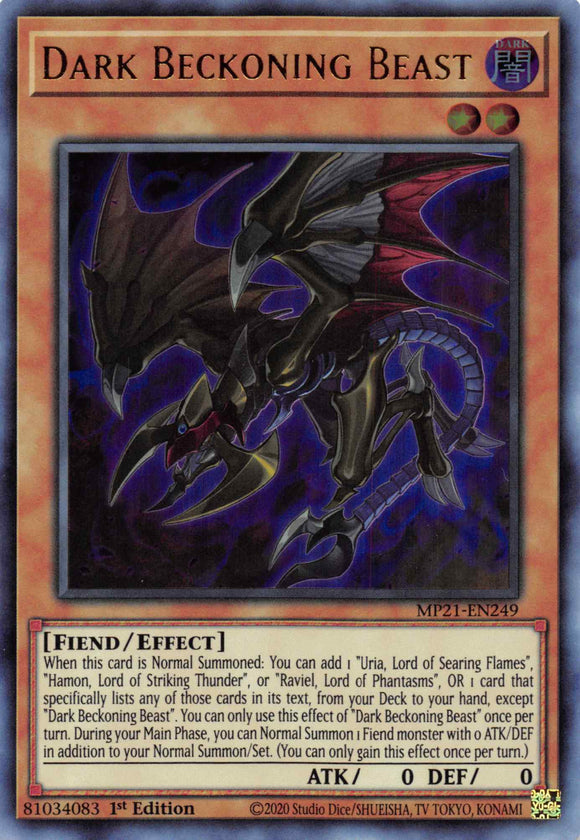 Bestia oscura que llama [MP21-EN249] Ultra rara 