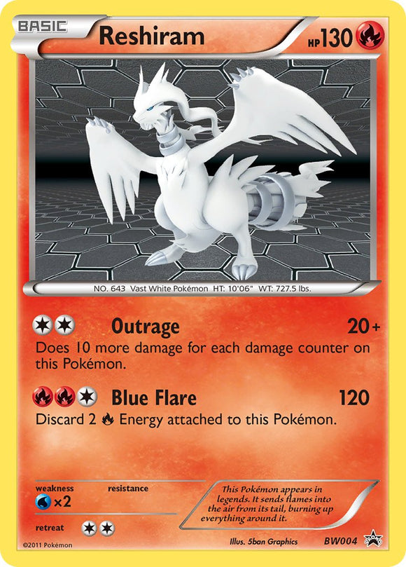 Reshiram (BW004) [Blanco y negro: promociones de Black Star] 