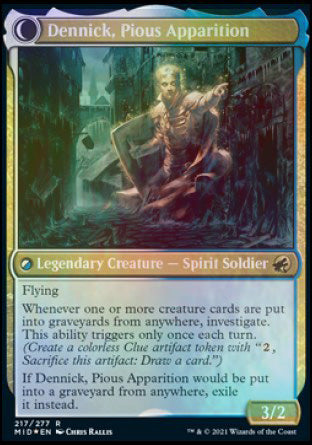 Dennick, Pious Apprentice // Dennick, Pious Apparition [Innistrad: Midnight Hunt Prerelease Promos] - 0