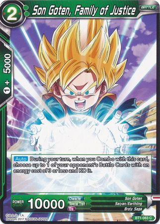 Son Goten, Familia de la Justicia (BT1-063) [Batalla Galáctica] 