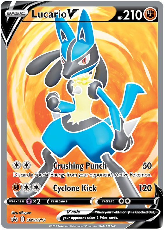 Lucario V (SWSH213) [Promociones de Sword &amp; Shield: Black Star] 